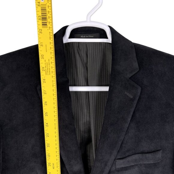 Calvin Klein Men 42R Black Corduroy Sport Coat Double Vented Timeless Minimalist - Picture 12 of 16